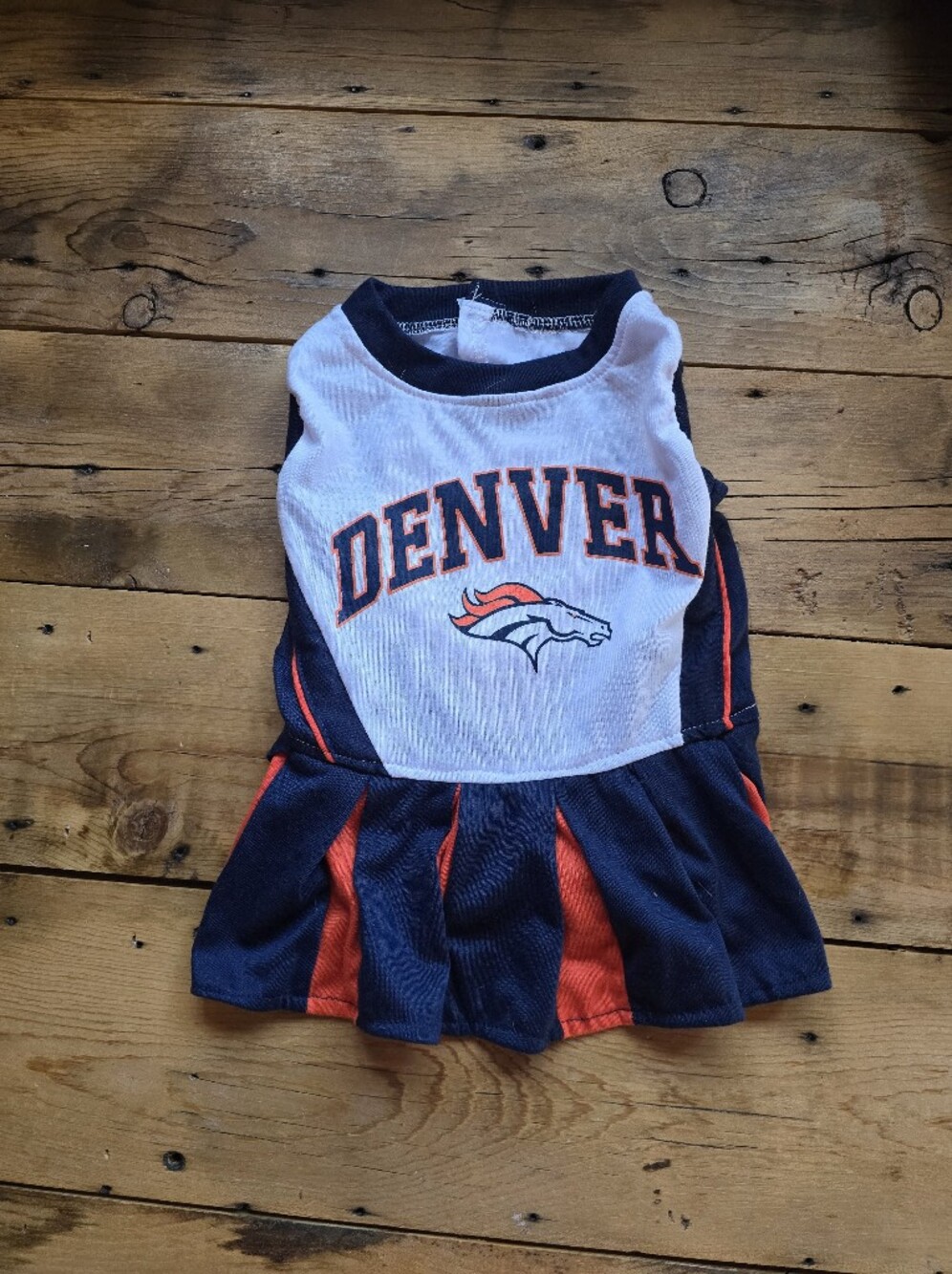 Pets First Denver Broncos NFL Cheerleader Dog Dress Pet Outfit